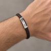 Pulsera acero marron profe genial