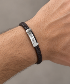 Pulsera acero marron profe genial