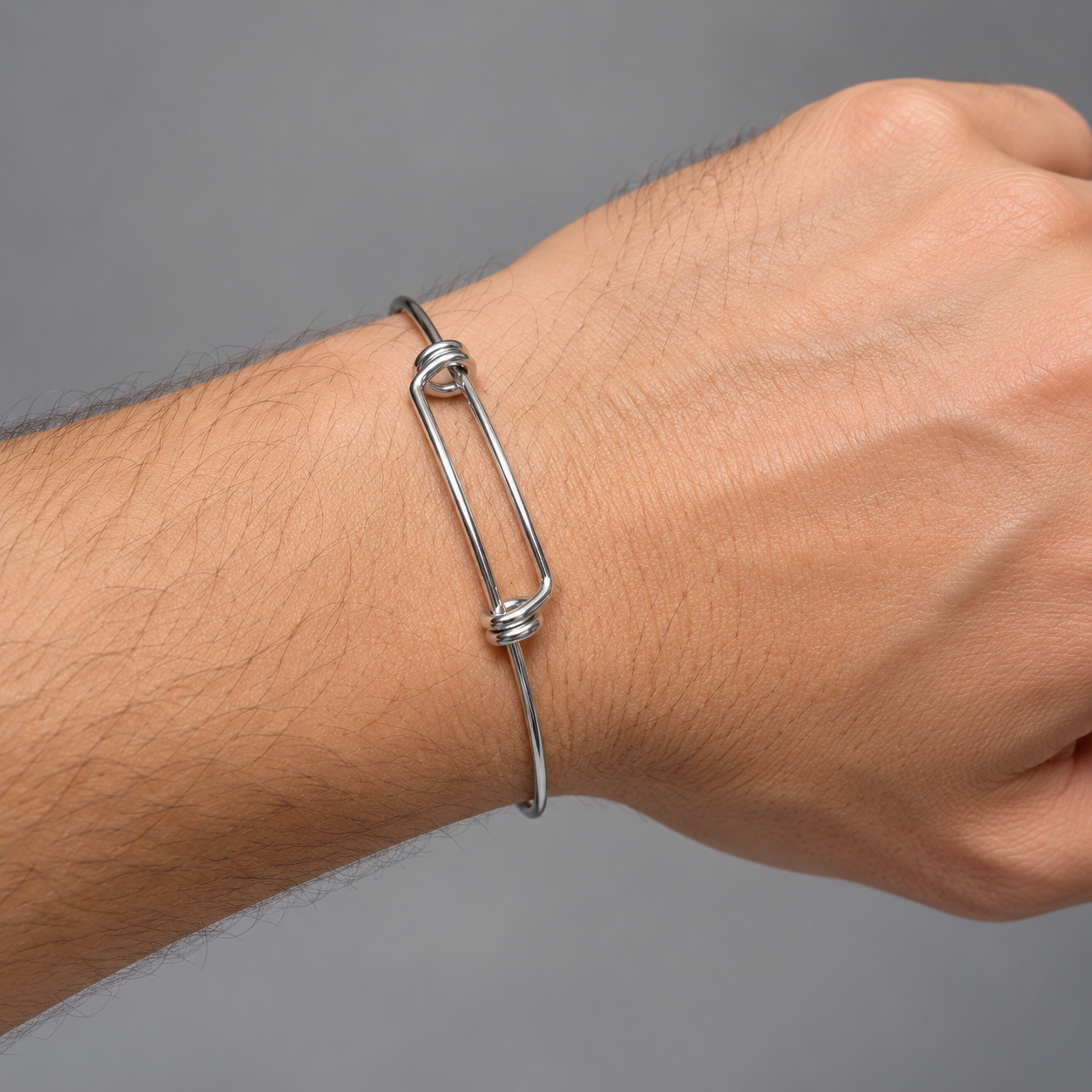 Pulsera acero rigida nudos