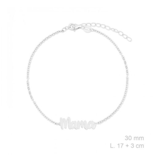 Pulsera Mamá plata de ley