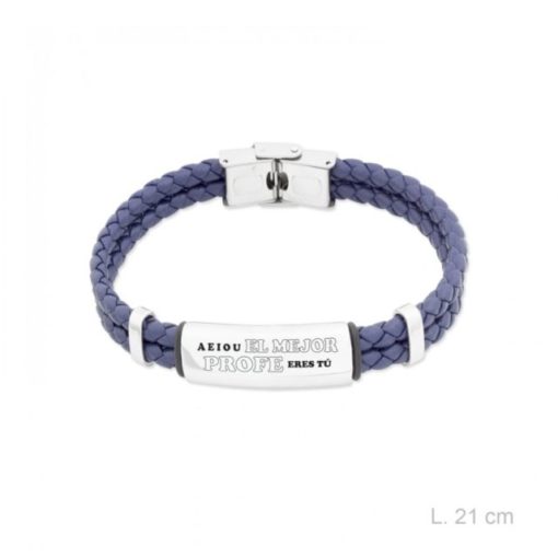Pulsera acero profe aeiou