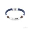 Pulsera acero profe azul