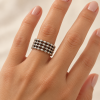 Anillo de plata de ley piedra tai