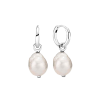 Aros con perla plata de ley