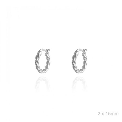 Aros rizado plata de ley