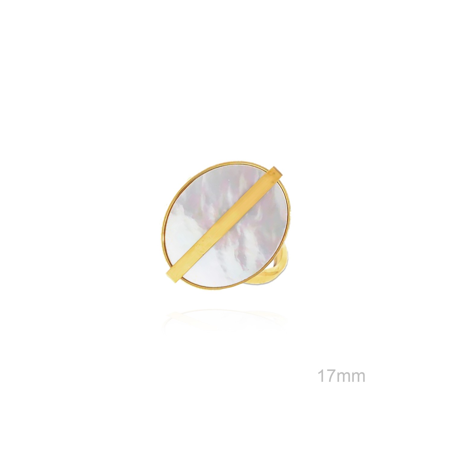 Anillo acero chapado Mariam