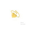 Anillo acero corazon chapado