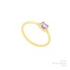 Anillo Oro diamante 18k amatista