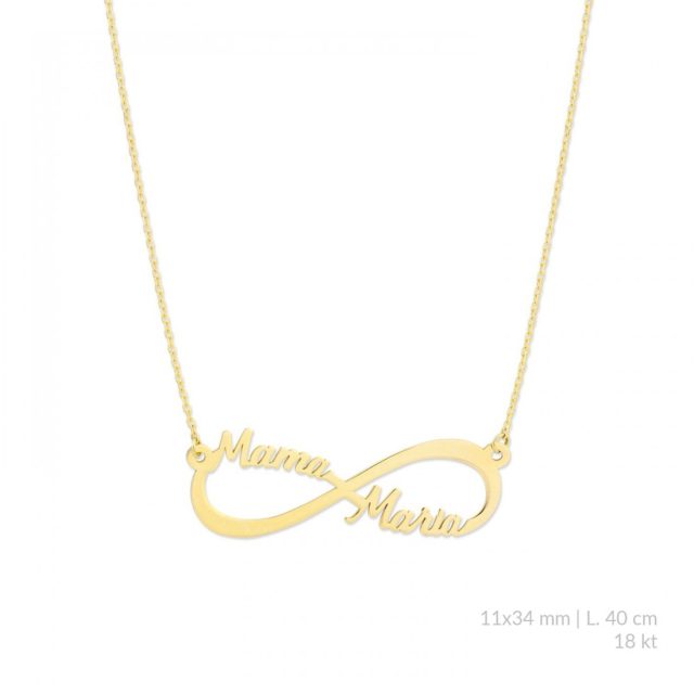 Gargantilla Oro 18kt infinito dos nombres