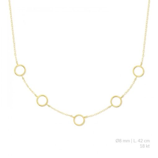 Gargantilla Oro círculos