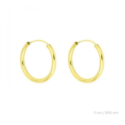 Pendientes Aro chapado 40mm