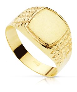 Sello Oro 18k  hueco rectangular