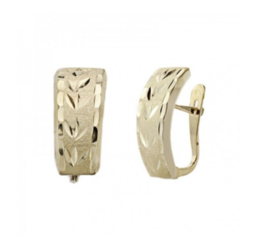 Pendientes Oro Hoja 18k