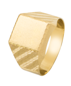 Sello Oro 18k cuadrado bisel