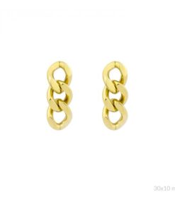 Pendientes Acero chapado barbada