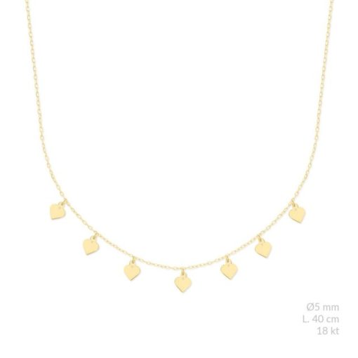 Gargantilla Oro 18k corazones