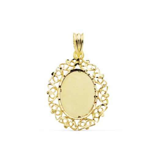 Medalla cerco calado oro 18k