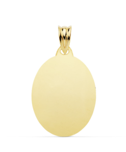 Medalla oval brillo oro 18k