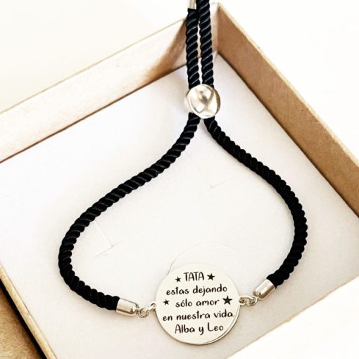Pulsera macramé Personalizada Plata de ley