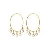 Aros Oro 18K con colgantes circonitas