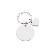 Llavero acero con corazon personalizado