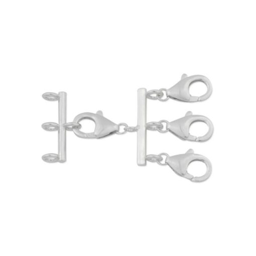 Cierre de plata para tres collares