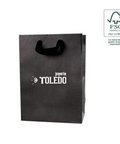 Bolsa de papel Kraft negra