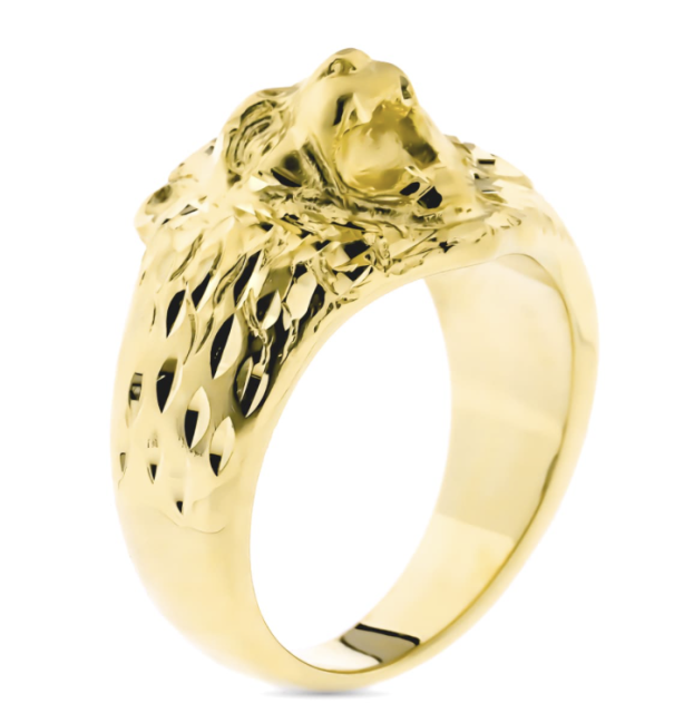 Sello oro 18k leon tallado