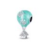 Charm plata globo huella