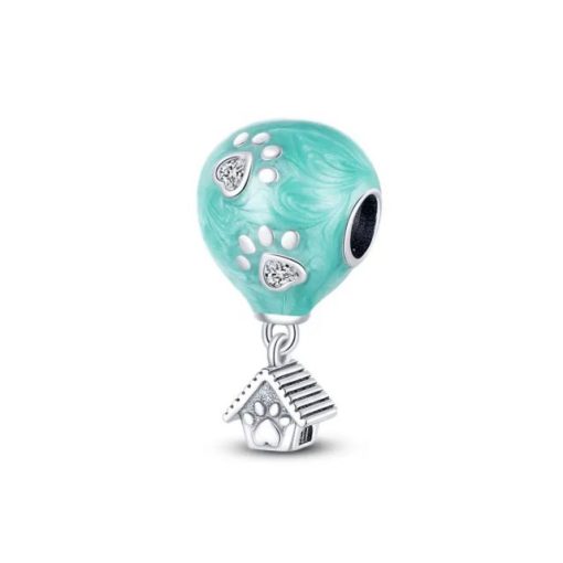 Charm plata globo huella