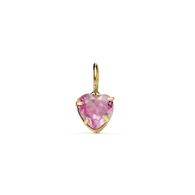Colgante Oro18k corazon rosa