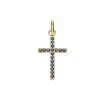 Colgante Oro18k cruz piedra azul