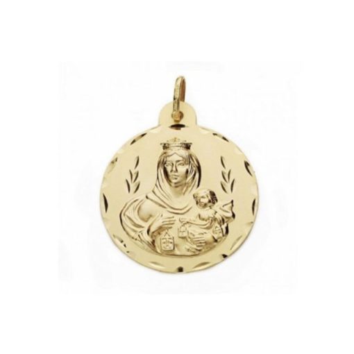 Medalla Virgen del Carmen Oro 18k 18 mm