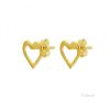 Pendientes corazon calado plata chapada