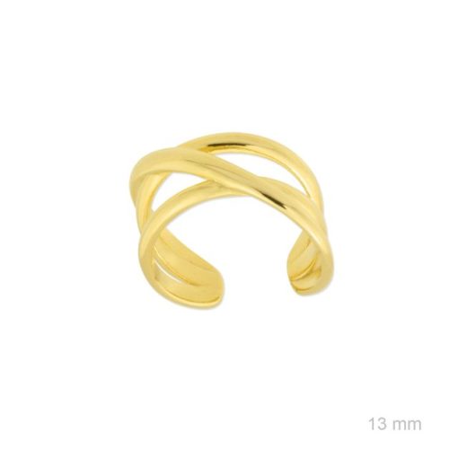 Anillo chapado en oro Texas