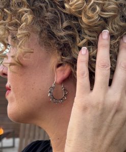 Aros plata de ley Bali