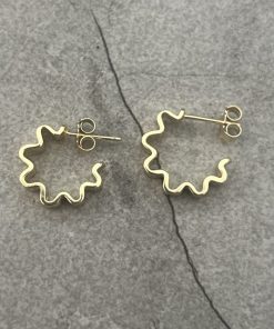 Aros plata de ley chapado rizados