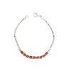 Pulsera plata coral bolas