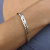 Pulsera plata de ley trenza