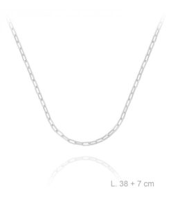 Cadena plata de ley ibiza 45 cm