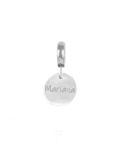 Charm plata medalla personalizada