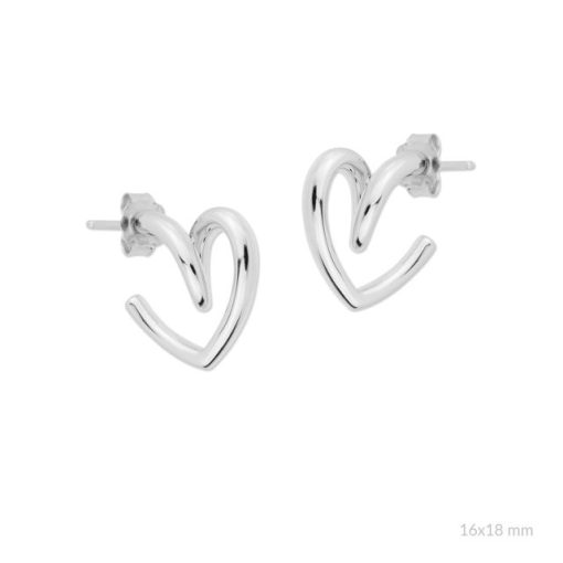Aros plata de ley corazón 