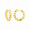 Aros chapados oro rizados