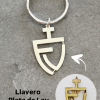 Llavero plata de ley silueta dibujo