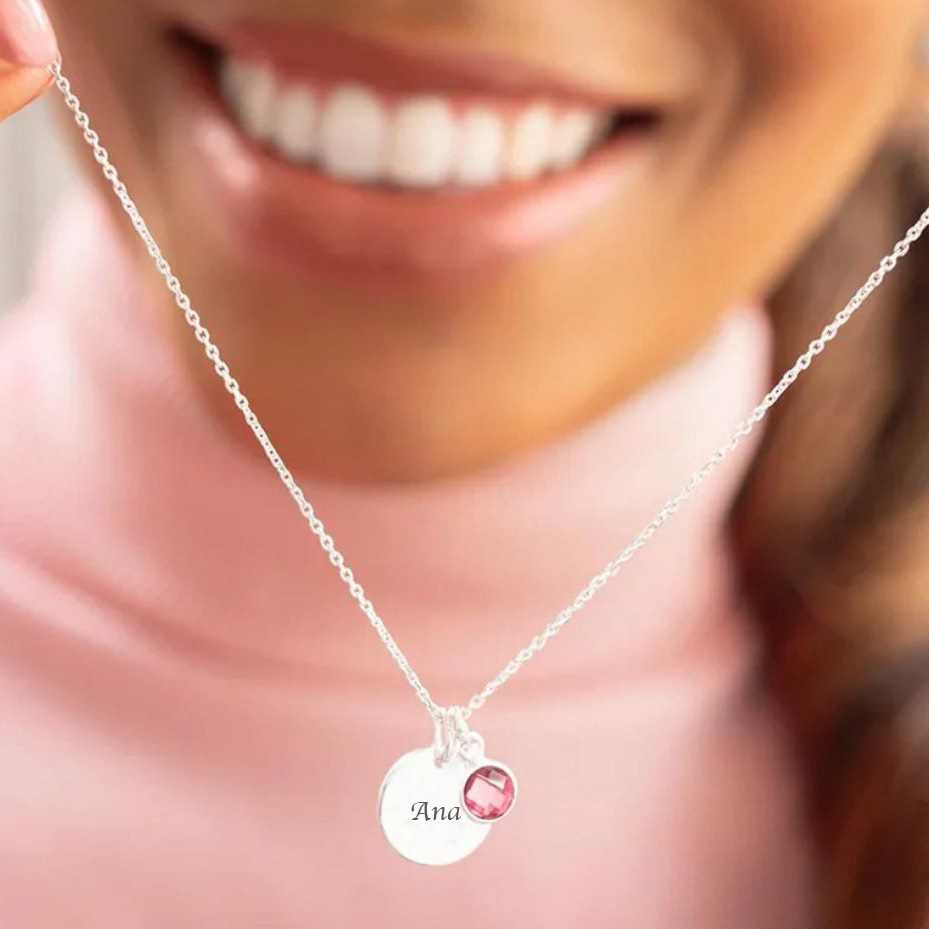Gargantilla medalla piedra personalizada