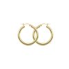 Aros Oro 18k redondo 14 x 2 mm