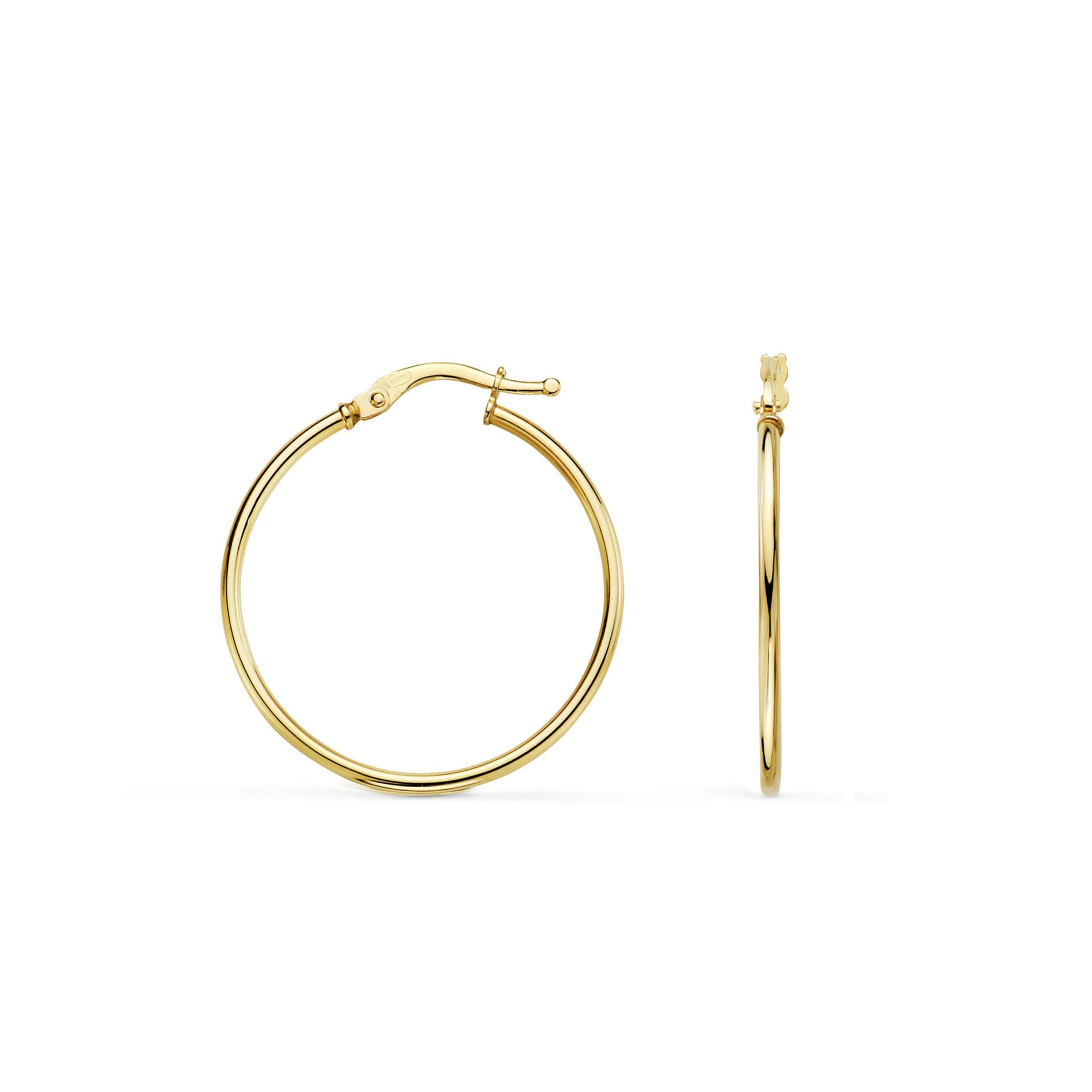 Aros Oro 18k redondo 22mm 1,5mm