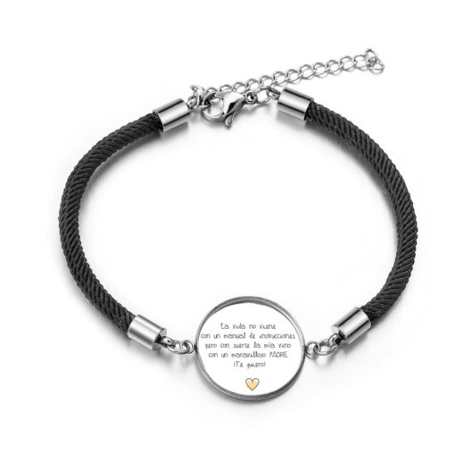 Pulsera negra personalizada