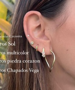 Aros plata chapado Vega