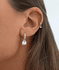 Aros plata de ley letra